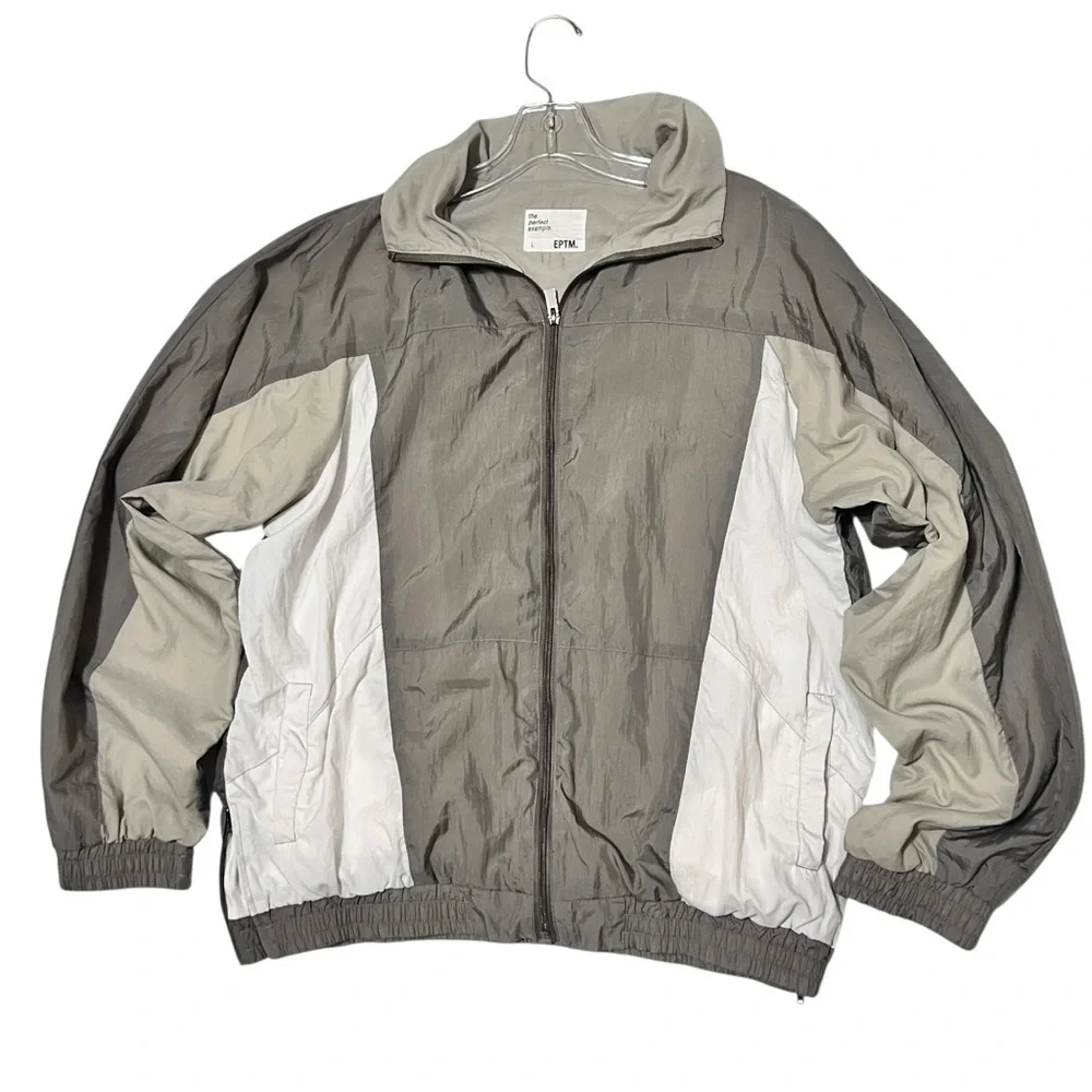 EPTM Jacket Size Large Mens Windbreaker Color Panel